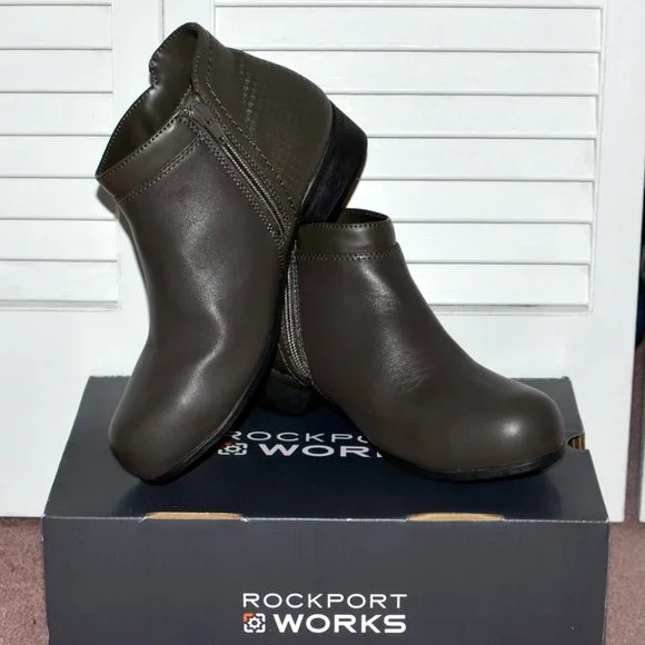 Rockport Works Carly Women's Steel Toe Safety Boot Black - 9 Wide